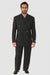 Tiglio Rosso Suit  - Classic Fit Athletic Cut 100% Wool Super 150s Italian Fabric Peak Lapel in Color Black/White