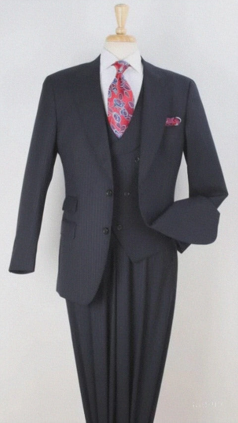 Blue Stripe Mens Suit