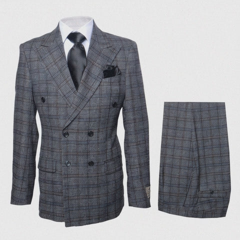  Color Charcoal with Blue Plaid by Rossiman