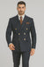 Mens Double Breasted Blazer - Wool Navy Blue Sport Coat With Gold Buttons