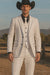 Black Lapel Two Toned Men'S 2 Buttons 3 Piece Church Suit White Tuxedo With Black Trim - Three Piece Suit