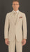 Mens Three Piece Suit - Vested Suit Mens 3 Piece Vested Seersucker Sear Sucker Suit - Flat Front Pants Tan ~ Beige ~ Sand