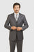 Charcoal Grey ~ Blue ~ Dark Navy Stripe ~ Pinstripe Vested Men'S 3 Piece Suit No Pleated Pants Side Vented Regular Cut Conservative