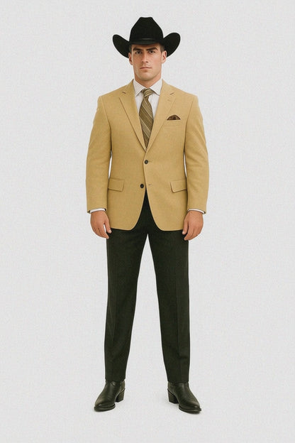 Men's Corduroy Wholesale Blazer - Modern Fit Khaki ~ Tan ~ Beige