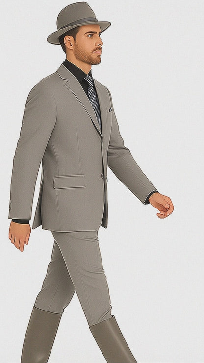 Grey-Gray Solid Color discounted Cheap Priced Business Suit Clearance Sale regular cut Available in 2 or Three ~ 3 Button Style Regular Classic Cut