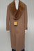 Mens Cashmere Blend Vicuna Light Brown - Dark Camel Coat Full length - Cashmere Overcoat