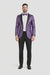 Mens One Button Black and Purple Tuxedo Smoking Jacket Blazer
