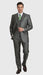 Men’s Olive Green 3-Piece Suit – Classic Fit with Vest and Tie Pleated Pants Three Buttons