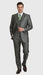 Men’s Olive Green 3-Piece Suit – Classic Fit with Vest and Tie Pleated Pants Three Buttons