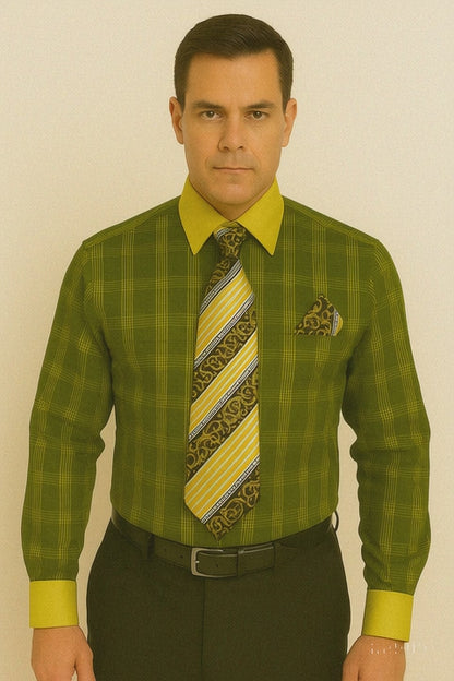 Black Gold Colorful Men'S Dress Shirt
