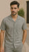 Mens Walking Suits Casual Two Piece Sets Summer Short Sleeve Shirt & Pants Casual Two Piece Mens Walking Outfit For Sale Pant Sets Casual Suit Set Men'S Suit 100% Mens Linen Suit - Fabric – Light Grey