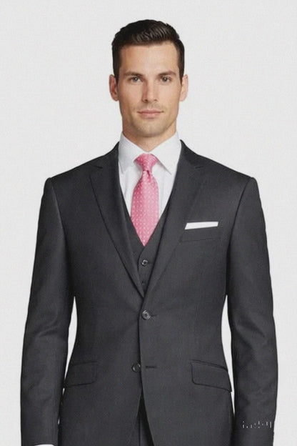 Tiglio Charcoal Two-button Wool Suit Modern Fit