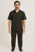 Men's 2 Piece Linen Short Sleeve Black Casual Big Size Casual Two Piece Mens Walking Outfit For Sale Pant Sets Suit