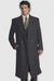 DBCoat Men's Wool Long Designer Men's Wool Men's Peacoat Sale Double Breasted Overcoat Style Full Length Charcoal