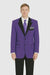 Men'S Purple 2 Button Black Collar Jacket Tuxedo