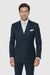Suits With Baggy Pleated Pants - Wide Leg Pants 100% Wool - Classic Fit in Navy Color  by Rossiman