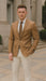 Mens Camel Brown Rustish Two-Button Classic Fit Sport Coat – Modern Blazer for Business and Special Occasions
