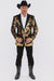 Gold Shiny Black Peak Lapels paisley look Fashion Tuxedo sport coat jacket