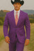 Men's Multi-Stage Party Cheap Priced Business Suits Clearance Sale Collection Purple Slim Fitted Suit