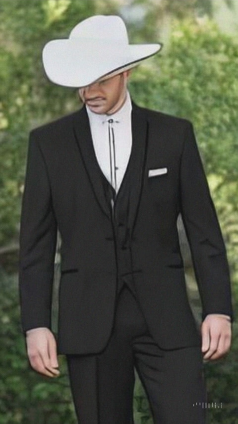 Western Suits For Wedding - Western Tuxedo - Black