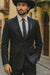 Men's Slim Fit Trimmed Two Tone Blazer/affordable suits online sale/Tuxedo - Black