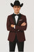Western Suits - Trajes Para Hombres  - Cowboy Formal Attire - Trajes De Novio - Burgundy