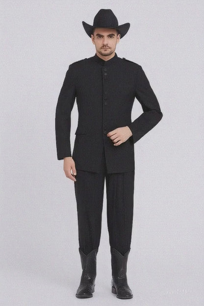 Apollo King Men's 2 Piece Nehru Styles Suit - Mandarin Collars