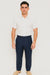 Mens Pleated Dress Pants Navy Blue Wide Leg Slacks Pleated Baggy Dress Trousers Unhemmed Unfinished Bottom