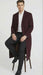 Men’s Burgundy Long Coat – Classic Fit Wool Blend Overcoat - Topcoat Full length