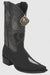 Men's King Exotic Snip Toe Stingray Boots Single Stone Handmade Black (494R1205)