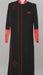 Men'S Black/Red Big & Tall Church Cross Accent Robe With Stole Mandarin Suits