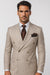 Suits With Baggy Pleated Pants - Wide Leg Pants 100% Wool - Classic Fit in  Light Brown Color by Rossiman