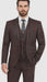 Men's Bold Gangster 1920s Vintage Gangster Bold Stripe 2 Button Vested Suit Black