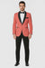 Mens Rose Gold - Pink Velvet Tuxedo Suit - Blazer - Velvet Sport Coat + Black Pants