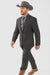 Designer Men's 2 buttons fully lined slim fit charcoal suit