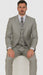 Men'S Stone Double Vented Super Fine Poly Blend Suit