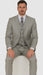 Vitali Brand Suits - Men'S Stone Double Vented Super Fine Poly Blend Suit
