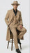 Men’s 1920s Beige Zoot Suit – Long Mafia Gangster Three-Piece Suit in Tan Khaki Color 40 inch Zuit Pachuco Suit