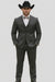 Western Suit - Trajes Para Hombres - Cowboy Formal Attire - Trajes De Novio - Slim Fit - Gray