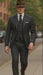 2 Buttons Black And Bold Chalk Gangster White Stripe Vested Big 1920 1930 Suit Flat Front Pants