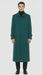 Men’s Full-Length Green Overcoat – Microfiber Blend for Winter Maxi Duster Coat