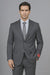 Mantoni Suit - Signature Menswear Wool Fabric SuitsOutlet - Men's Classic Fit Sharkskin Grey Black 2-Button Suit  - High End Suits - High Quality Suits
