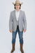 Western Blazer - Saco Para Hombre - Mens Double Button Western Grey Blazer