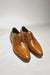 Mens Ostrich Skin Shoes Men's Full Leather Cognac Vestigium Genuine Ostrich Derby Shoes Handcrafted