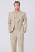 Tiglio Rosso Suit  - Classic Fit Athletic Cut 100% Wool Super 150s Italian Fabric Peak Lapel in Color Tan