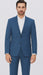 Renoir Clothing - Renoir Suit - Renoir Fashion - Single Breasted Wool Blend Slim Fit Blue Renoir Suit