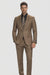 Carlo Lusso Brown Two-button Poly Blend Suit