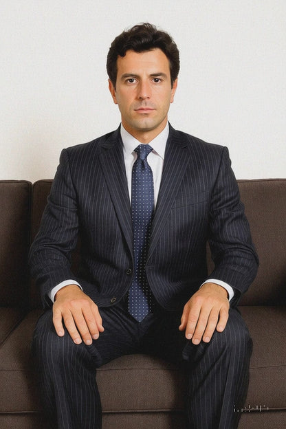 Men's Classic Two Buttons pinstripe