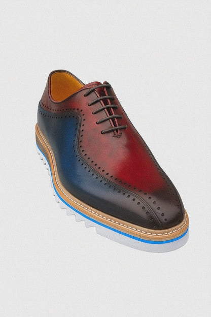 Carrucci Stylish Two-Tone Brogue Oxford