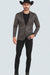Men's Slim Fit Western Blazer Sport Coats Charcoal Sacos Vaqueros Para Hombre